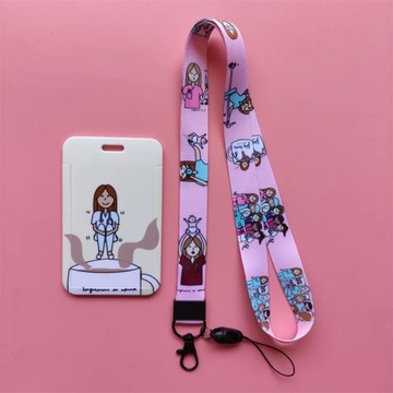 Doctor Nurse ID Card Holder Pretty Neck Strap Lanyards Name Badge Holder