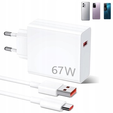 Ultraszybka ładowarka 67 W+przewód zasilający 1m
