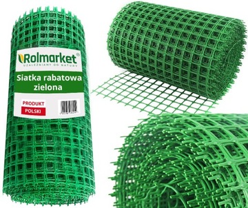 SIATKA PLASTIKOWA rabatowa RABATKOWA OGRODZENIOWA ZIELONA PCV 0,6x10m 60cm