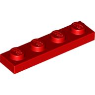 LEGO 3710 Czerwona płytka plate 1x4 371021 2szt