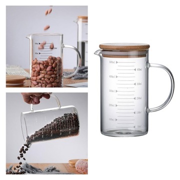 Прозрачный мерный кувшин для горячих и холодных напитков 500мл