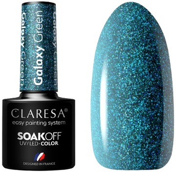 LAKIER HYBRYDOWY GALAXY GREEN 5g CLARESA Morski zielony