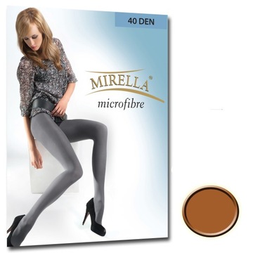 MIRELLA Rajstopy microfibra 40 den gładkie kryjące 2/M Visone