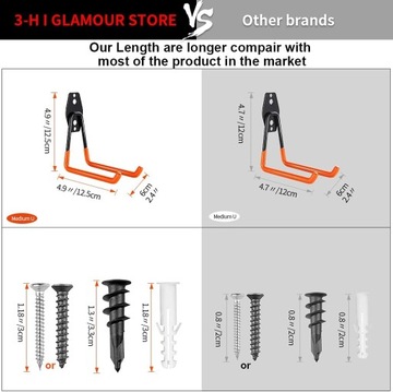 Гаражные крючки, прочные, крючки для инструментов