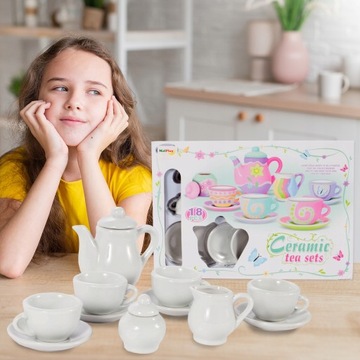 КЕРАМИЧЕСКИЙ ЧАЙНЫЙ НАБОР КРАСКА ТВОРЧЕСКИЕ КИСТИ ПОДАРОК