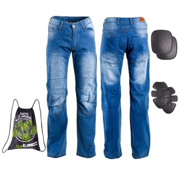 MĘSKIE JEANSOWE SPODNIE MOTOCYKLOWE W-TEC, ROZM. M