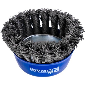 ЩЕТКА ДЛЯ ШЛИФРОВКИ 80мм M14 ВИТАЯ ПРОВОЛОКА C4307