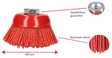 НЕЙЛОНОВАЯ ЩЕТКА ДЛЯ ЧИСТКИ ШЛИФОВАЛЬНОЙ МАШИНЫ 100 мм