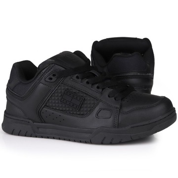 Buty męskie Tommy Jeans TJM LEATHER SKATER TONGUE BLACK