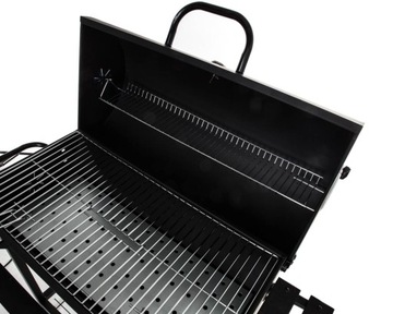 GRILL GRIL OGRODOWY WĘGLOWY POKRYWA POPIELNIK TERMOMETR BECZKA