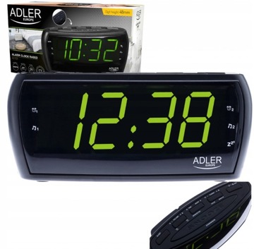 RADIO RETRO FM AM ZEGAR LED BUDZIK DRZEMKA ANTENA