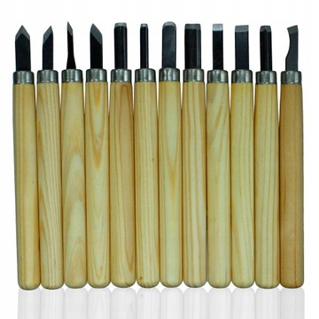 НАБОР ДОЛОТО ДЛЯ РЕЗЬБЫ МОДЕЛИРОВАНИЯ ИЗ 12 ШТ.