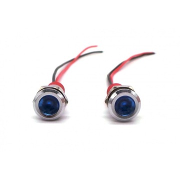 Светодиодный индикатор приборной панели 12 В Красный 12 мм