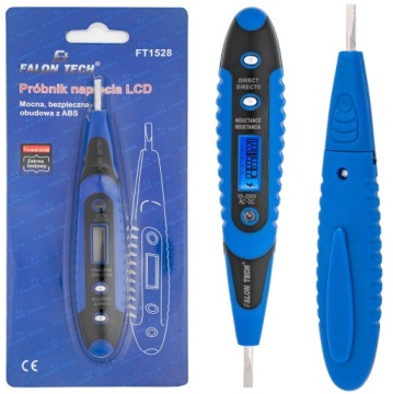 PRÓBNIK NAPIĘCIA TESTER MIERNIK LED LCD 12-220V