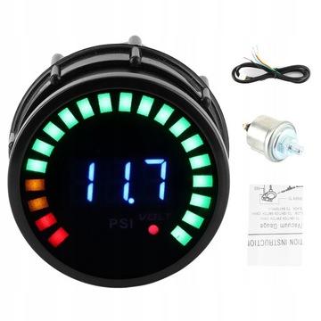 2CAL CYFROWY WSKAŹNIK CIŚNIENIA OLEJU LED 52MM
