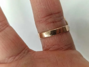 Złoty pierścionek damski/ 585/ 9.36 gram/ R15/ Tygrysie Oko/ Afryka