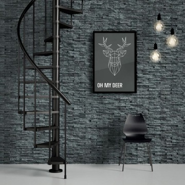 Винтовая лестница Калгари 120 см антрацит