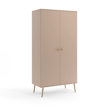 Szafa BOHO SKANDYNAWSKA 100 cm beż 2 półki pałąk