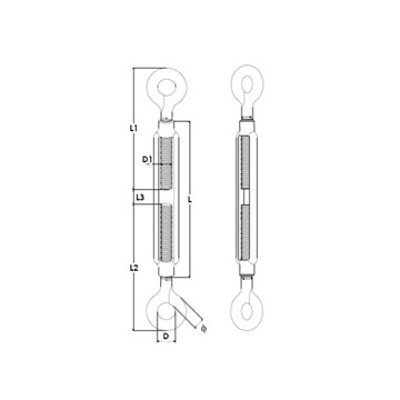 INOX НЕРЖАВЕЮЩАЯ НЕРЖАВЕЮЩАЯ, кислотостойкая Талреп Талреп М12 - 5 шт.
