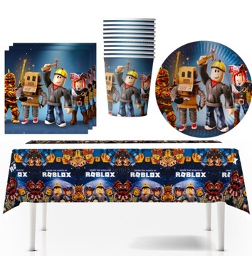 ROBLOX КРУЖКИ ТАРЕЛКИ САЛФЕТКИ TABLECLOT набор на день рождения 41 шт. игровая игра