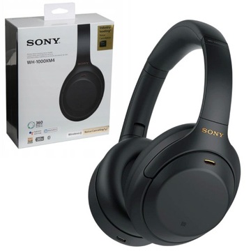 Sony WH-1000XM4 Słuchawki bezprzewodowe nauszne - kolor czarny