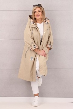 КУРТКА-ПАРКА БОЛЬШОГО РАЗМЕРА ПЕРЕХОДНАЯ, ДЛИННАЯ, СВОБОДНАЯ