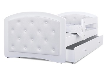 Łóżko tapicerowane 200x90 szuflada + materac MEGI