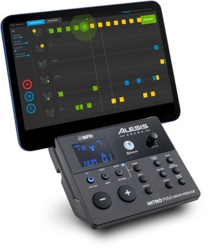 НАБОР НАУШНИКОВ ALESIS NITRO MAX KIT ЭЛЕКТРОННЫЕ БАРАБАНЫ СТУЛ