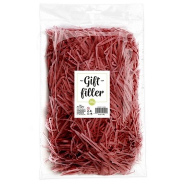 Wypełnienie papierowe do prezentów c.Czerwone 50g