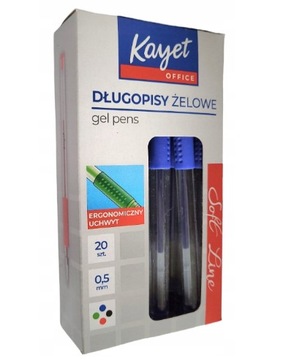 Zestaw kolor długopisów żelowych Kayet 20szt 0,5mm