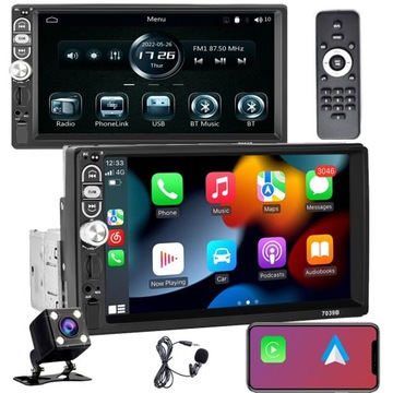 STACJA MULTIMEDIALNA RADIO MONITOR ANDROID AUTO CARPLAY KAMERA COFANIA
