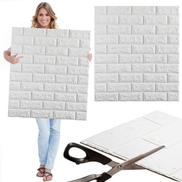 PANEL PANELE ŚCIENNE 3D SAMOPRZYLEPNE KAMIEŃ CEGŁA TAPETA MUR IMITACJA