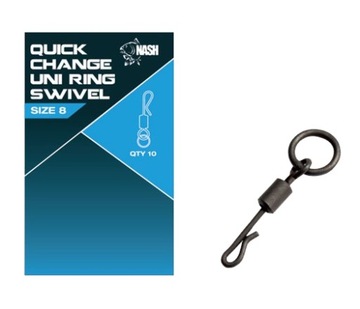 NASH QUICK CHANGE UNI RING SWIVEL size 8 /10 sztuk