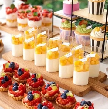 Десертная чашка, ОБРЕЗАННОЕ СТЕКЛО, Контейнер для закусок, 65 мл, 20 шт.