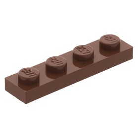 Lego 3710 4211190 płytka 1x4 brązowy RB 1szt BOX23