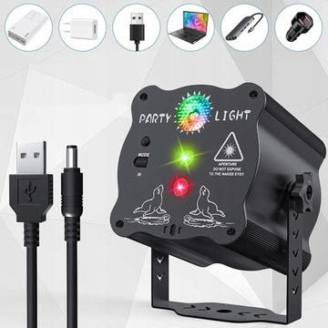 DJ DISCO STAGE СВЕТОВЫЕ СВЕТИЛЬНИКИ, ЗВУКОВАЯ АКТИВАЦИЯ RGB ЛАЗЕРНЫЙ СВЕТ