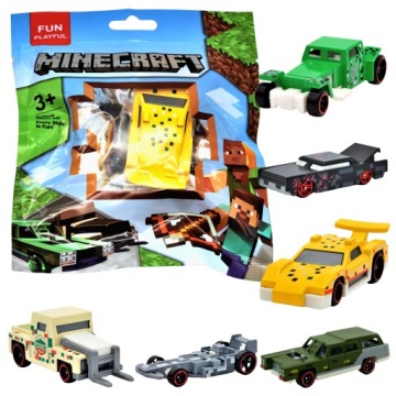 MINECRAFT FIGURKI METALOWE SASZETKA RESORAKI ALU