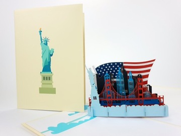 USA Krajobraz Stany Zjednoczone Kartka 3D Pamiątka Pocztówka Zaproszenie
