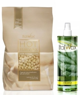 ItalWax WOSK TWARDY 1kg + OLEJEK PO DEPILACJI 100