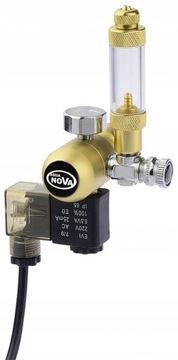 AQUA-NOVA REDUKTOR CO2 ELEKTROZAWÓR LICZNIK ZAWOREk ZWROTNY REGULUJĄCY