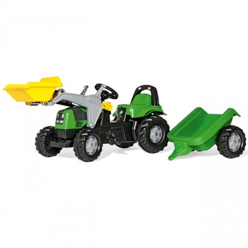Traktor Rolly Toys Deutz-Fahr Kid z przyczepką2-5 lat zielony na pedały sup
