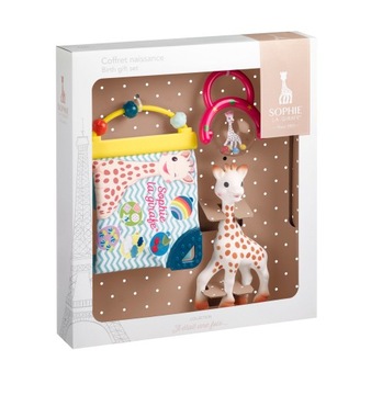 Gryzak z grzechotką Sophie la girafe odcienie brązu i beżu