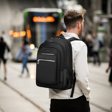 MĘSKI PLECAK NA LAPTOPA 17,3 CALA BAGAŻ PODRĘCZNY TORBA Z ODBLASKOWE PASKI