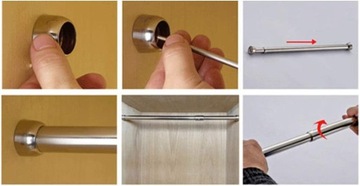 ТЕЛЕСКОПИЧЕСКИЙ МЕТАЛЛИЧЕСКИЙ КАРКАС ДЛЯ ШТОР 77-142 + БЕСПЛАТНО