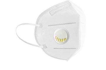 MASECZKA MASKA OCHRONNA BIAŁA Z ZAWORKIEM KN95 PRZECIWPYŁOWA