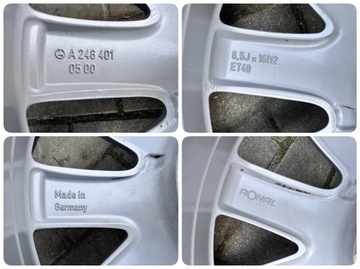 4× DISK HLINÍK MERCEDES-BENZ OE W246 6.5" X 16" 5X112 ET 49