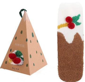 РОЖДЕСТВЕНСКИЕ НОСКИ ПОДАРОЧНЫЕ НОСКИ ПОДАРОЧНАЯ КОРОБКА РОЖДЕСТВЕНСКАЯ ЕЛКА 30-35