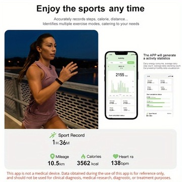Фитнес-трекер Smart Ring Тренировка SmartRing, шаги, расстояние, калории