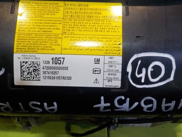 OPEL ASTRA IV J FACELIFT 15R HB 5D AIRBAG ULOŽENÍ SPOLUJEZDCE 13381057