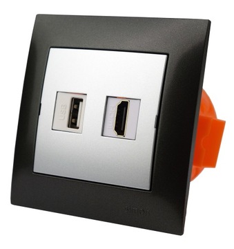 Simon gniazdo ścienne podtynkowe 1 USB 1 HDMI